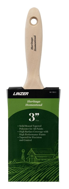 LINZER PRODUCTS Linzer HH1760-3 Varnish/Wall Brush, 3 in W, 3 in L Bristle, Polyester Bristle