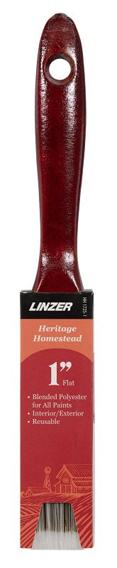 LINZER PRODUCTS Linzer HH 1725 0100 Flat Paint Brush, 1 in W, Polyester Bristle
