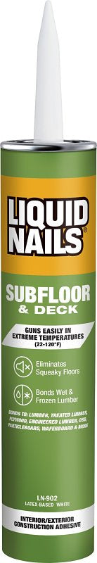 LIQUID NAILS Liquid Nails LN-902 Construction Adhesive, White, 10 oz Cartridge PAINT LIQUID NAILS