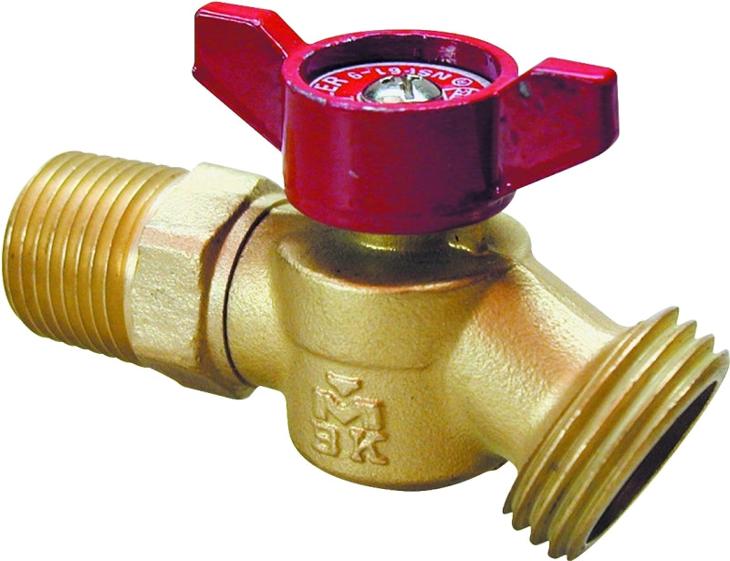 B & K INDUSTRIES B & K 102-353HN Hose Bibb, 1/2 x 3/4 in Connection, MPT x Male Hose, 125 psi Pressure, Brass Body PLUMBING, HEATING & VENTILATION B & K INDUSTRIES