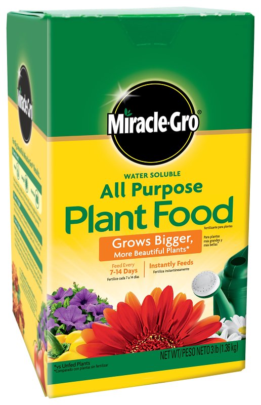 MIRACLE-GRO Miracle-Gro 1000283 All-Purpose Plant Food, 3 lb Box, 24-8-16 N-P-K Ratio, Solid