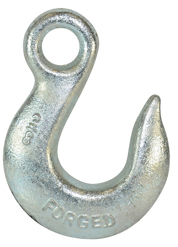 BARON Baron 329-1/4 Eye Slip Hook, 1/4 in, 2600 lb Working Load, 43 Grade, Zinc