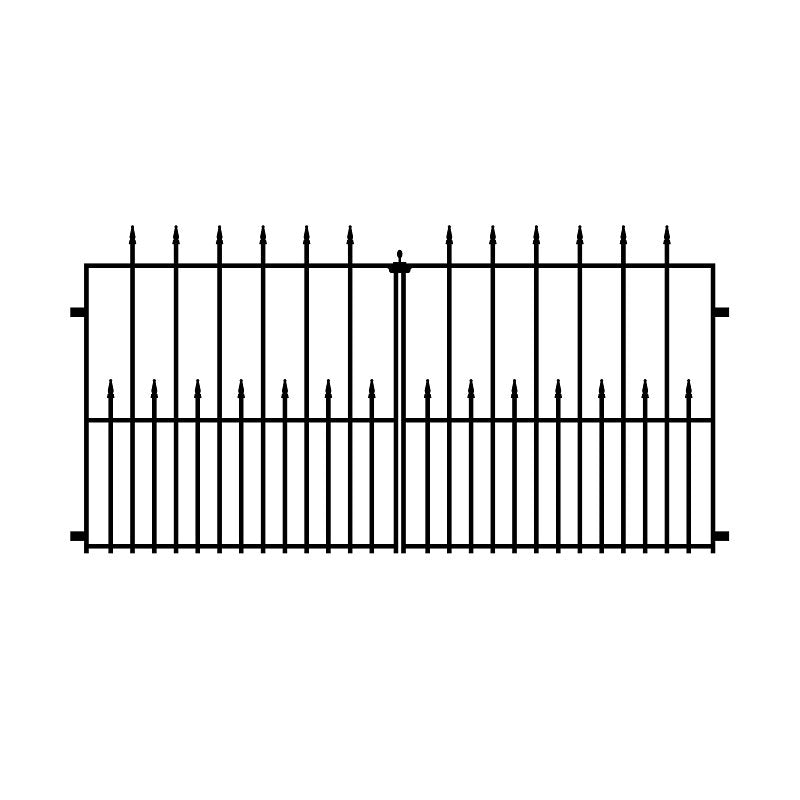 NUVO IRON Nuvo Iron TEDGQF1 Tiger Eye Double Gate, 29 in W Gate, 34 in H Gate, Metal Frame, Black HARDWARE & FARM SUPPLIES NUVO IRON