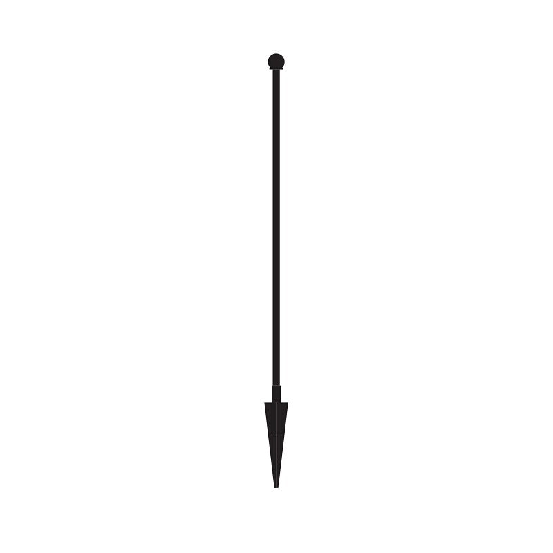 NUVO IRON Nuvo Iron QFPST40 Post and Spike, 1 in W, 40 in Post, 11-3/4 in Spike H, Metal, Black, Painted HARDWARE & FARM SUPPLIES NUVO IRON