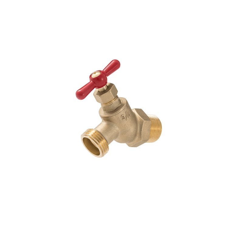 B & K INDUSTRIES B & K 102-314 Hose Bibb, 3/4 in Connection, MIP x MHT, Brass Body