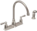 MOEN Moen Banbury Series CA87000SRS Kitchen Faucet, 1.5 gpm, 2-Handle, Stainless Steel, Stainless Steel, Lever Handle PLUMBING, HEATING & VENTILATION MOEN