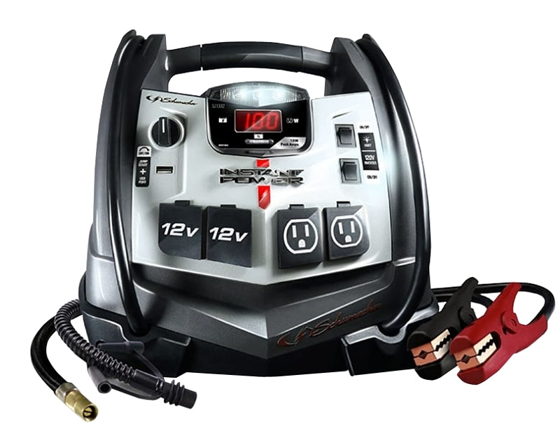SCHUMACHER Schumacher SJ1332 Portable Power Station, 12 VDC/120 VAC, 1200 A, Lead Acid AGM Battery