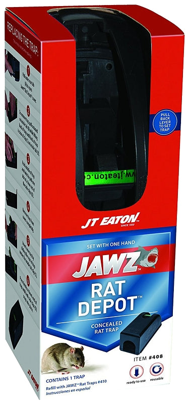 J.T. EATON J.T. Eaton 408 Covered Mouse Trap, Clear to Pale Yellow LAWN & GARDEN J.T. EATON