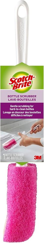 SCOTCH-BRITE Scotch-Brite 507 Bottle Scrubber, 11.938 in OAL, Comfort Grip Handle, Plastic Handle CLEANING & JANITORIAL SUPPLIES SCOTCH-BRITE