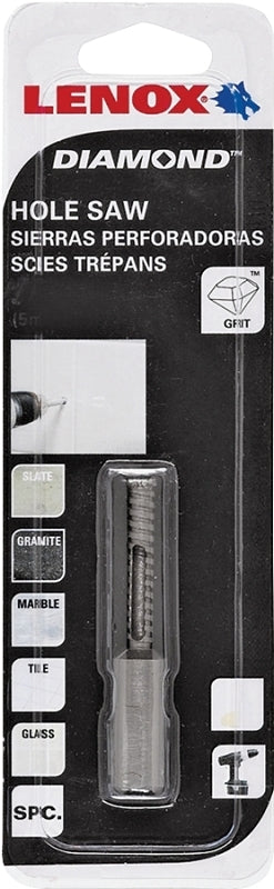 LENOX Lenox 12110 Hole Saw, 1/2 in Dia, 1-1/8 in D Cutting, Diamond Cutting Edge TOOLS LENOX