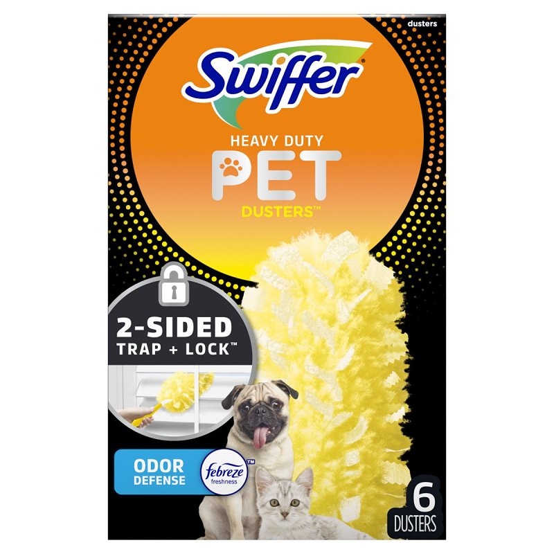 SWIFFER Swiffer 79889 Multi-Surface Duster Pet Refill with Febreze Odor Defense, Fiber Head, White/Yellow CLEANING & JANITORIAL SUPPLIES SWIFFER