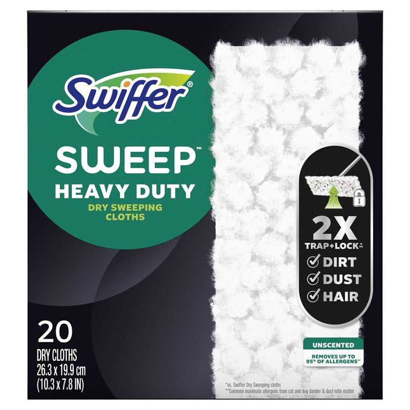 SWIFFER Swiffer 77197 Floor Cleaner Refill, 20 Capacity, Cotton, White