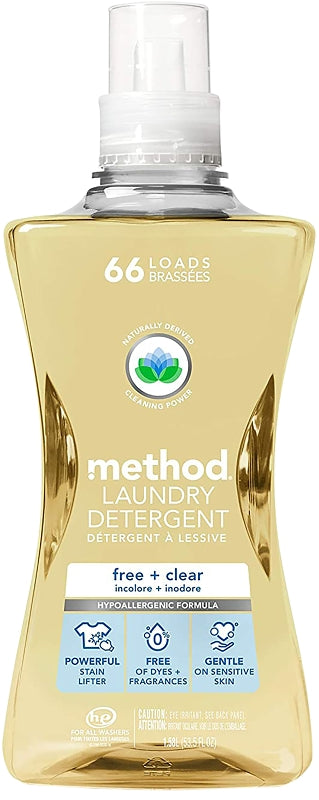 METHOD method 1491 Laundry Detergent, 53.5 fl-oz Bottle, Liquid, Free and Clear