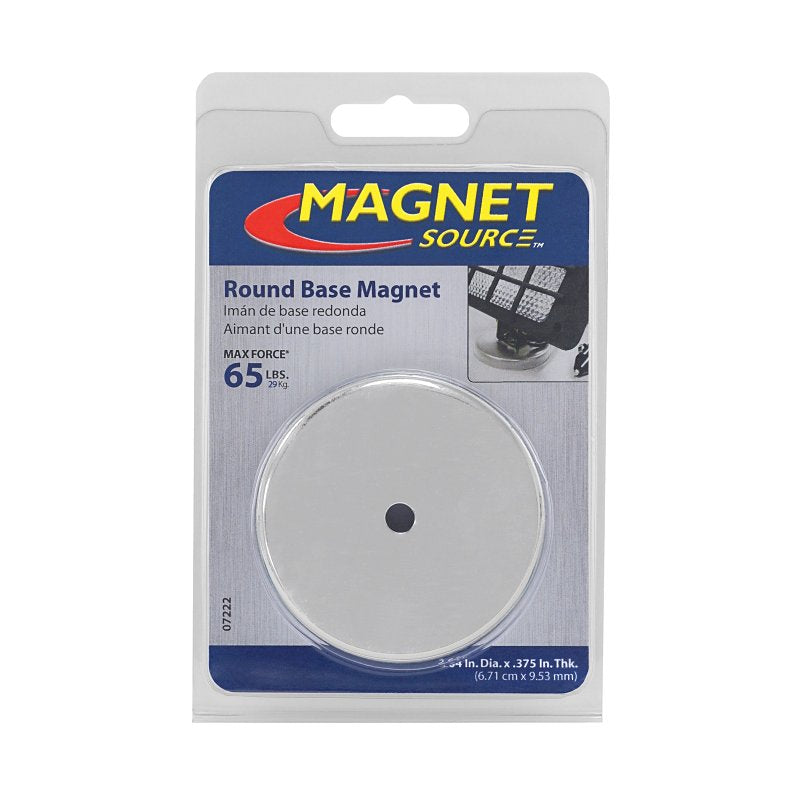 MASTER MAGNETICS Magnet Source 07222 Round Base Magnet, Ceramic, 1 in ID x 2.618 in OD Dia, 3/8 in H HOUSEWARES MASTER MAGNETICS