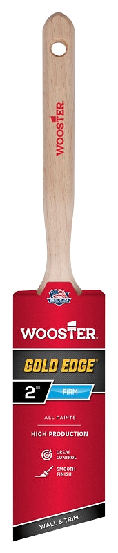 WOOSTER BRUSH Wooster 5231-2 Paint Brush, Gold Bristle/White, Beech Hardwood Handle, 2 in W, 2-11/16 in L PAINT WOOSTER BRUSH