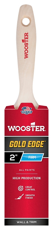WOOSTER BRUSH Wooster 5232-2 Paint Brush, 2 in W, 2-11/16 in L Bristle, Polyester Bristle, Flat Sash Handle PAINT WOOSTER BRUSH   