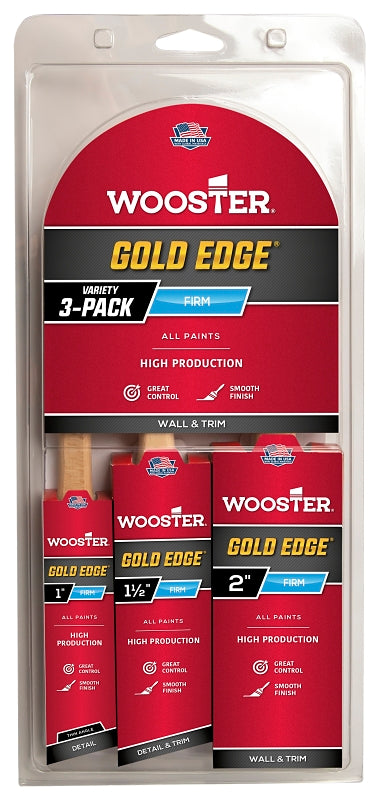 WOOSTER BRUSH Wooster 5239 Paint Brush Set, Polyester Bristle, Wall Handle PAINT WOOSTER BRUSH