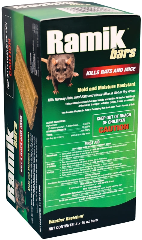 RAMIK Ramik 116334 Bar Bait, Solid, 16 oz Box LAWN & GARDEN RAMIK