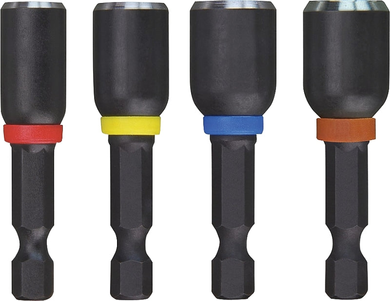 MILWAUKEE Milwaukee SHOCKWAVE Impact Duty 49-66-4562 Nut Driver Set, 4-Piece, Magnetic, Steel