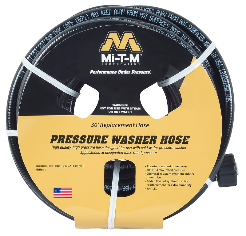 MI-T-M Mi-T-M AW-0015-0239 Pressure Washer Hose, 30 ft L, Plug OUTDOOR LIVING & POWER EQUIPMENT MI-T-M