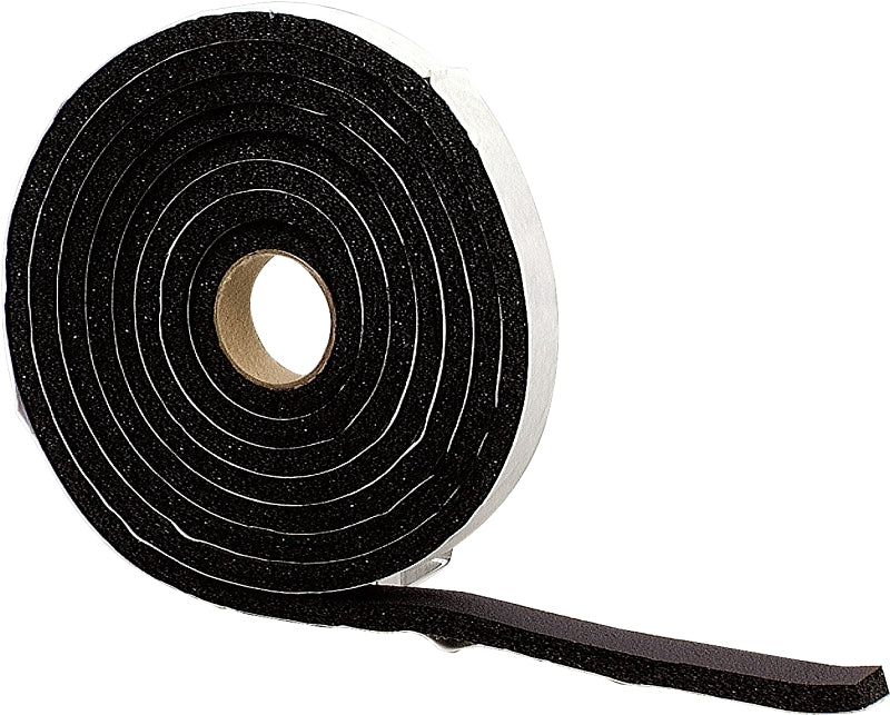 M-D M-D 06619 Premium Weatherstrip Tape, 1/2 in W, 10 ft L, Rubber, Black HARDWARE & FARM SUPPLIES M-D