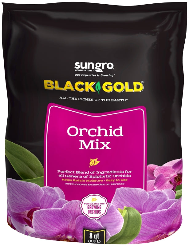 SUN GRO sun gro BLACK GOLD 1411402 8 QT P Orchid Mix, Granular, Brown/Earthy, 240 Bag