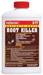 ROEBIC Roebic K-77 Root Killer, Crystal, Powder, 2 lb, Bottle PLUMBING, HEATING & VENTILATION ROEBIC
