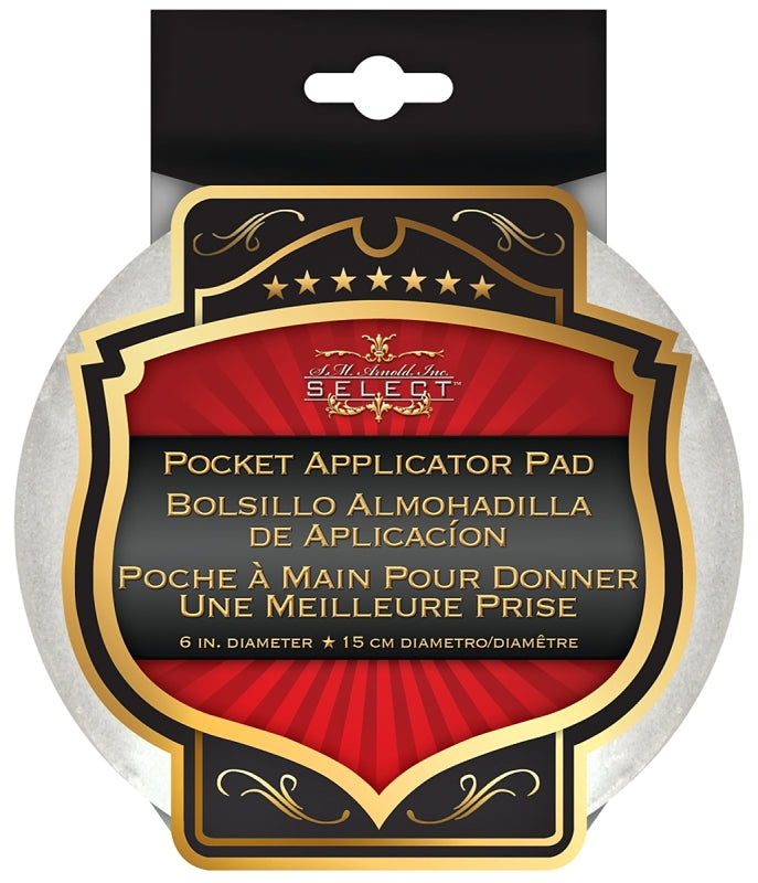 SM ARNOLD SM Arnold SELECT 25-508 Applicator Pad with Pocket, 6 in, Terry Knit AUTOMOTIVE SM ARNOLD