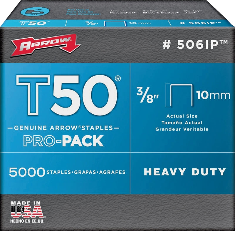 ARROW Arrow T50 Series 506IP Staple, For: HT-50A, T50, T55 Stapler, 3/8 in W Crown, 3/8 in L Leg HARDWARE & FARM SUPPLIES ARROW