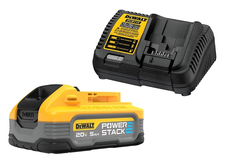 DEWALT DEWALT POWERSTACK DCBP520C Battery Starter Kit, 20 V, 5 Ah, Battery Included: Yes TOOLS DEWALT