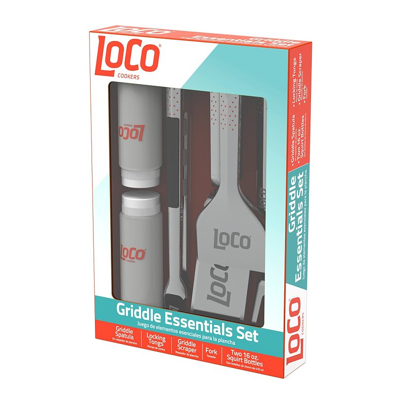 LOCO LoCo 2023050271 Griddle Essential Kit, Stainless Steel Blade, Stainless Steel Handle, Ergonomic Handle OUTDOOR LIVING & POWER EQUIPMENT LOCO