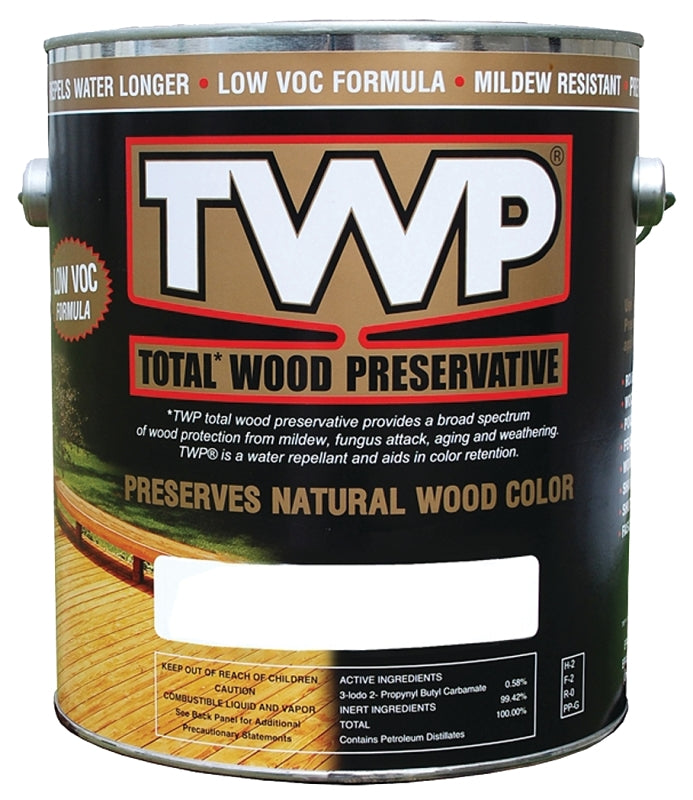 TWP (AMTECO) TWP TWP-1501-1 Wood Preservative, 150 to 450 sq-ft/gal Coverage Area, Cedartone, Liquid, 1 gal Can