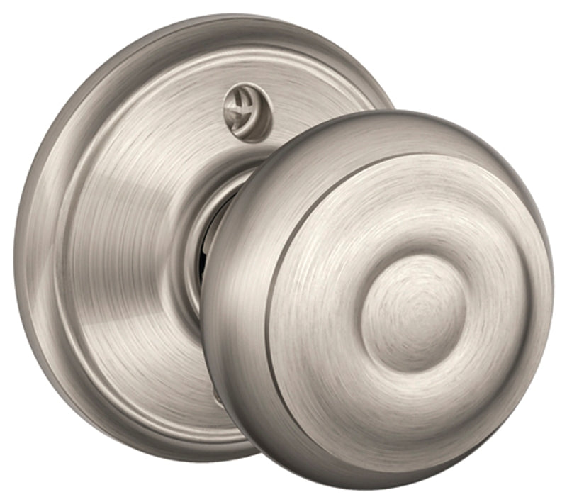 SCHLAGE LOCK Schlage F170VGEO619 Dummy Knob, Knob Handle, Round Design, Satin Nickel, Metal, Residential HARDWARE & FARM SUPPLIES SCHLAGE LOCK