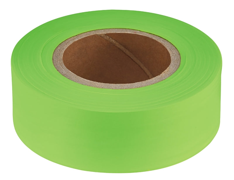 EMPIRE Empire 77-001 Flagging Tape, 200 ft L, 1 in W, Lime Green, Plastic TOOLS EMPIRE