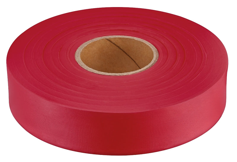 EMPIRE Empire 77-067 Flagging Tape, 600 ft L, 1 in W, Red, Plastic TOOLS EMPIRE