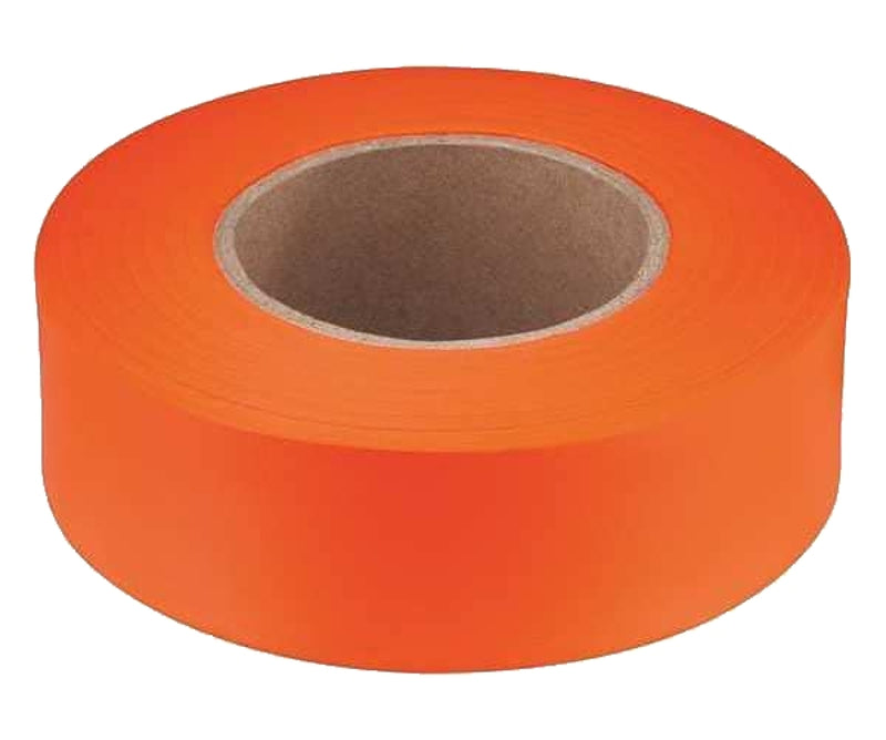 EMPIRE Empire 77-062 Flagging Tape, 600 ft L, 1 in W, Orange, Plastic TOOLS EMPIRE