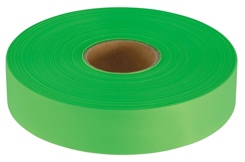 EMPIRE Empire 77-061 Flagging Tape, 600 ft L, 1 in W, Lime Green, Plastic TOOLS EMPIRE