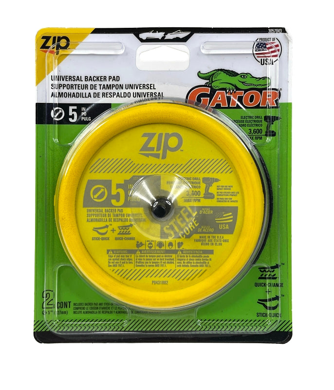 GATOR Gator 3057 Backing Pad, 5 in Dia, Foam