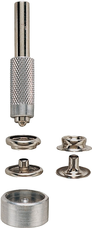 GENERAL General 1265 Snap Fastener Kit, Solid Brass, Nickel