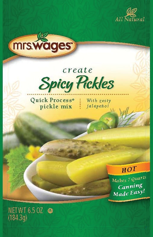 MRS. WAGES Mrs. Wages W655-J7425 Hot Spicy Pickle Mix, 6.5 oz Pouch HOUSEWARES MRS. WAGES