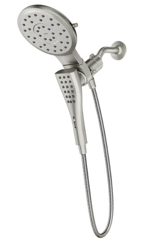 MOEN Moen Verso Series 220C2EPSRN Combination Shower, Round, 1/2 in Connection, IPS, 1.75 gpm, 8-Spray Function, 7 in Dia PLUMBING, HEATING & VENTILATION MOEN