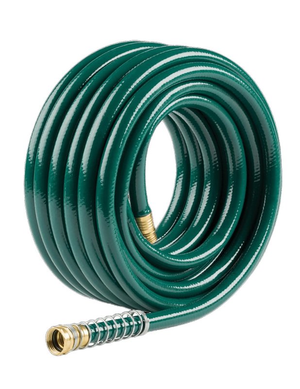 LAWN & GARDEN LLC Gilmour Flexogen 864001-1001 Heavy-Duty Garden Hose, 100 ft L, Spigot, Brass/Stainless Steel/Vinyl, Green