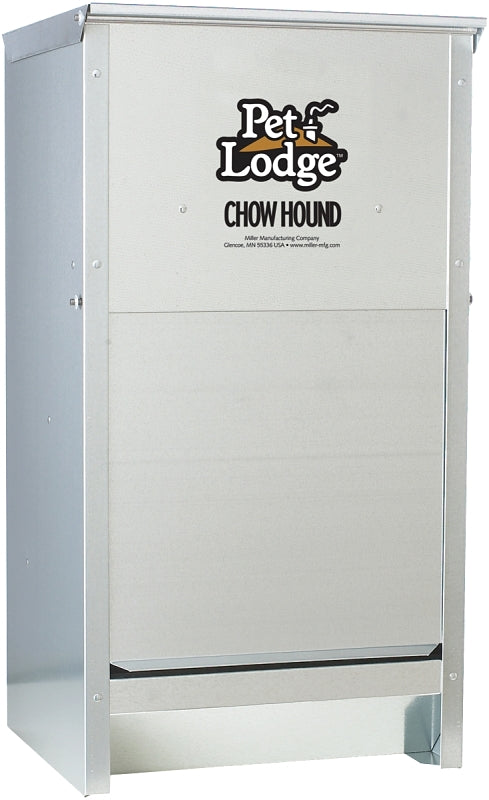 PET LODGE Pet Lodge CH25 Pet Feeder, 25 lb Volume, Galvanized Steel