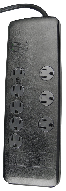 WOODS Woods 41618 Surge Protector, 120 VAC, 15 A, 8 -Outlet, 3540 J Energy, Black