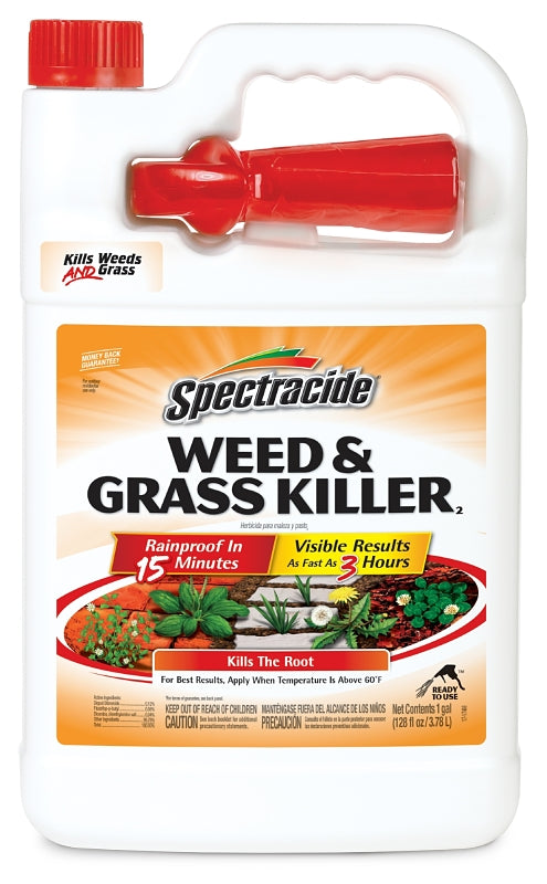 SPECTRACIDE Spectracide HG-96017 Weed and Grass Killer, Liquid, Amber, 1 gal Can, Mild Aromatic LAWN & GARDEN SPECTRACIDE