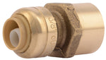 SHARKBITE SharkBite U070LFA Pipe Connector, 3/8 x 1/2 in, FNPT, Brass, 200 psi Pressure PLUMBING, HEATING & VENTILATION SHARKBITE