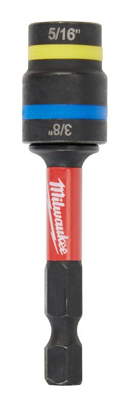 MILWAUKEE Milwaukee SHOCKWAVE Impact Duty 49-66-4543 2-in-1 Magnetic Nut Driver, 5/16, 3/8 in Drive, Hex Drive, 2.513 in L TOOLS MILWAUKEE