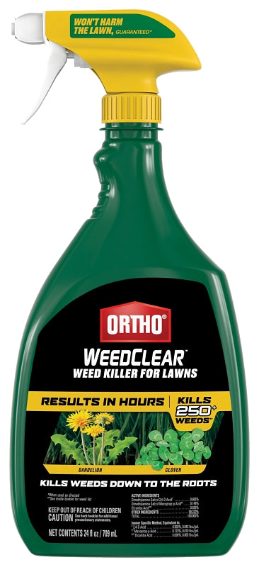 ORTHO Ortho 0205710 Ready-to-Use Lawn Weed Killer, Liquid, Spray Application, 24 oz Bottle