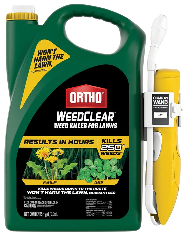 ORTHO Ortho 0204510 Ready-to-Use Weed Killer, Liquid, Clear Yellow, Spray Application, 1 gal Bottle LAWN & GARDEN ORTHO
