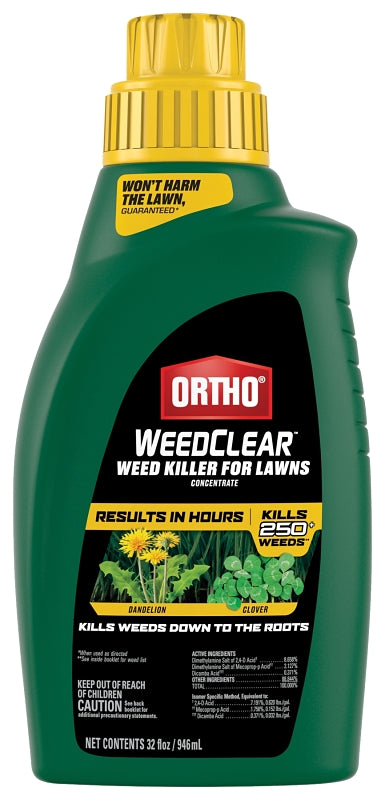 ORTHO Ortho WeedClear 0204710 Concentrated Lawn Weed Killer, Liquid, 32 oz Bottle LAWN & GARDEN ORTHO